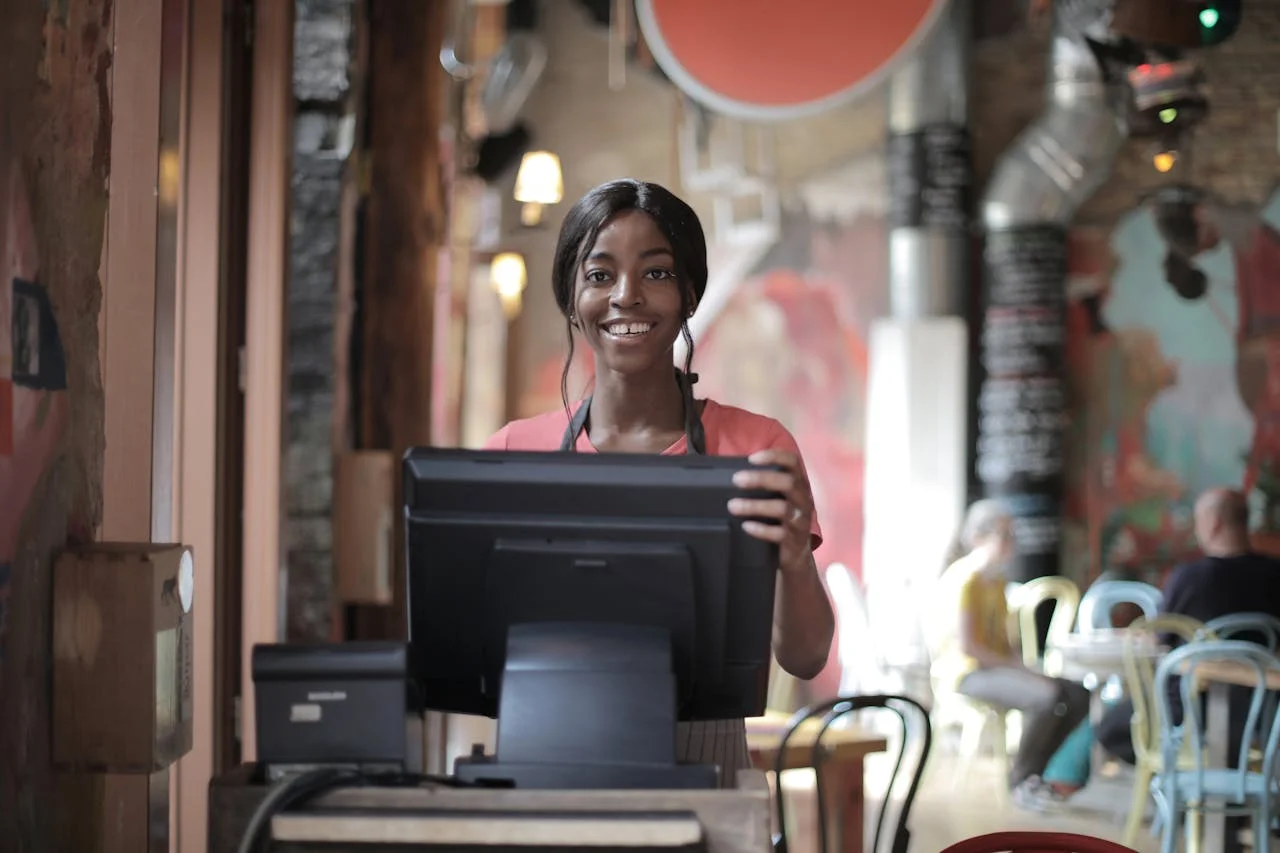 Restaurant staff using a POS system for SMEs in Kenya